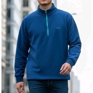 Vintage Patagonia Capilene Quarter-Zip Pullover Made in USA Blue Sz L
